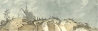  Watercolor of ruins in Ukraine drawn by Taras Shevchenko during a trip to Ukraine in 1845. 