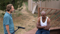 Julian Rubinstein interviewing Gerald Wright during filming of "The Holly." Photo courtesy of "The Holly."