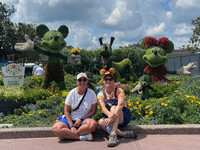  The author and her friend Tara Wittrock at EPCOT International Flower and Garden Festival. 