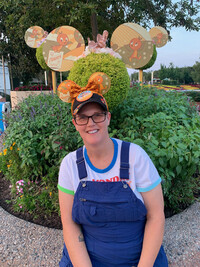  The author at EPCOT International Flower and Garden Festival. 