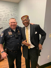  Bishop Dennis Lyons and Deputy Police Chief Steve Healy. Photo courtesy of Bonnie Jean Feldkamp 