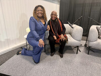  Sadiqa Reynolds and Betty Bayé pose together. Photo Credit: Bonnie Jean Feldkamp 