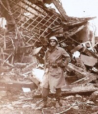  My dad, Jerome Raffel, in Germany in March 1945. Photo courtesy of Keith Raffel. 