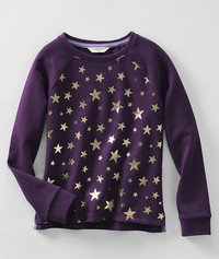 When shopping for back to school clothes on a budget, allow kids to pick out one "special" treat, such as a stylish sweatshirt from Lands' End.
