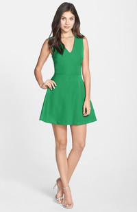  "Greenery" is the color of 2017 and the glamorous way to do cocktail parties in the New Year. Felicity & CoCo fit and flare dress.www.nordstrom.com. 