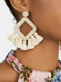 Unique earrings make the perfect statement gift for Mother's Day. Tassel and beaded earrings by Laniyah at Bauble Bar.