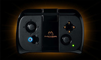 "The MOGA is a black rectangular controller that can be paired with Android cellphones and tablets to move the controls off-screen." 