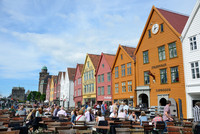 The historic buildings of the Bryggen area in Bergen, Norway, are one of that historic city's main attractions. Photo courtesy of Priscilla Lister.