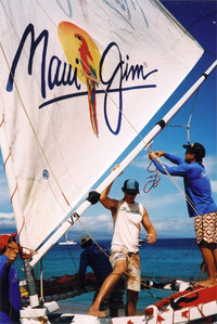  Dedicated crew members ready their canoe for the exciting race from Maui to Molokai in Hawaii. Photo courtesy of Sharon Whitley Larsen. 
