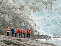 Stella Australis passengers get a chance to stand near Patagonia's massive Pia Glacier. Photo courtesy of Barbara Selwitz.