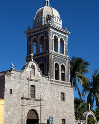 The first Spanish Jesuit mission in Baja California, Mexico, was Mision Nuestra Senora de Loreto, dating to 1697. Photo courtesy of Halina Kubalski.