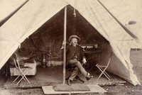  Buffalo Bill relaxes in his tent before the next Wild West Show performance, circa 1903. Photo courtesy of Ruth A. Hill. 