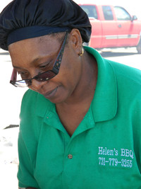 Helen Turner is considered the queen of barbecue in Brownsville, Tennessee. Photo courtesy of Steve Bergsman.