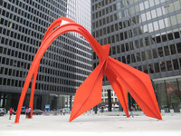  "Flamingo" by Alexander Calder, entertains visitors to Chicago. Photo courtesy of Barbara Selwitz. 