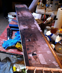 Experts were able to restore the wall paintings in the kiva at Kuaua Pueblo in the Coronado Historic Site in Bernalillo, New Mexico, through painstaking work shown here. Photo courtesy of the Coronado Historic Site.