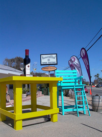  A stone's throw from the sand, Rosenthal Wine Bar and Patio is the only tasting room on Pacific Coast Highway in Malibu, California. Photo courtesy of Athena Lucero. 