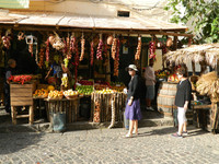 Shoppers attend a market in the Village of Sant' Angelo, Ischia, off the coast of Italy. Photo courtesy of Steve Bergsman.