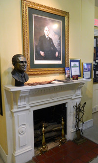 A portrait of President Harry S. Truman graces the wall at the Little White House in Key West, Florida. Photo courtesy of Steve Bergsman.