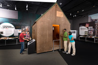 The Unabomber's Cabin exhibit at the Newseum in Washington, D.C., helps visitors to understand the ethical decisions newspaper editors must make. Photo courtesy of the Newseum.
