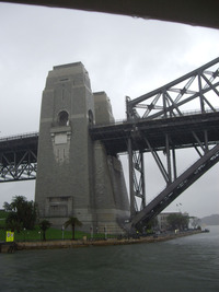 One side of the iconic Harbour Bridge in Sydney is anchored in The Rocks. Photo courtesy of Steve Murray.