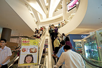  The Siam Paragon Mall in Bangkok, Thailand, is a haven for visitors in search of retail therapy. Photo courtesy of Ellen Clark. 