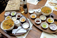  Traditional Thai noodle dishes, such as these at Just Khao Soy, are widely available in Bangkok. Photo courtesy of Ellen Clark. 