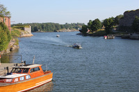 Boats motor through an inlet next to Suomenlinna Island, a short ferry ride from central Helsinki, Finland. Photo courtesy of Joe Tash.
