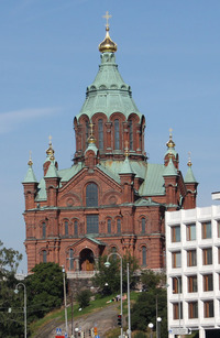 Uspenski Cathedral, built in 1868 in the historic central district Helsinki, Finland, is an example of the Russian impact on Finnish history and architecture. Photo courtesy of Joe Tash.