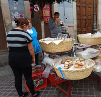  Renting a house in Guanajuato, Mexico, affords visitors the pleasure of buying still-warm pastries from vendors on the streets. Photo courtesy of Glenda Winders. 