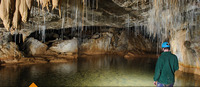 "Straws Over the Lake" is a stalactite formation at Waitomo Glowworm Caves in New Zealand. Photo courtesy of Waitomo Glowworm Caves.