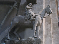 The mysterious Bamberg Rider has long intrigued visitors to St. George Cathedral in Bamburg, Germany. Photo courtesy of Barbara Selwitz.