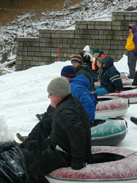  Tubers of all ages get ready for a run at Ober Gatlinburg near Gatlinburg, Tennessee. Photo courtesy of Steve Bergsman. 