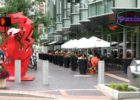  Outdoor diners in downtown Columbus, Indiana, can enjoy "Flamenco," a sculpture by Ruth Aizuss Migdal. Photo courtesy of Phil Allen. 