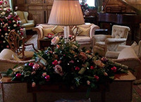 The drawing room at Hever Castle in Kent, England, here decorated for Christmas, was designed by William Waldorf Astor. Photo courtesy of Richard N. Every.