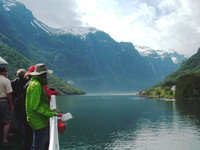The World Heritage Site Naeroyfjord in Norway is the narrowest arm of the Sognefjord, the longest fjord in the world. Photo courtesy of Athena Lucero.
