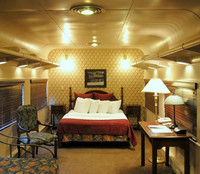  . Antique train cars provide overnight accommodation at the Chattanooga Choo Choo Hotel in Chattanooga, Tennessee. Photo courtesy of Chattanooga Choo Choo Hotel. 