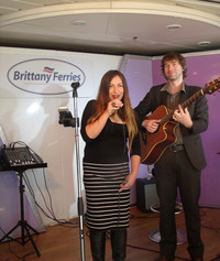 Entertainers delight passengers aboard Brittany Ferries between Portsmouth, England, and Bilbao, Spain. Photo courtesy of Sheila Sobell.