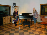 A piano that accompanied Elvis Presley is on display at the RCA Studio B on Music Row in Nashville, Tennessee. Photo courtesy of Steve Bergsman.