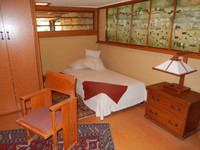 . Frank Lloyd Wright stayed in this bedroom when he was at Taliesin in Spring Green, Wisconsin. Photo courtesy of Lesley Sauls. 