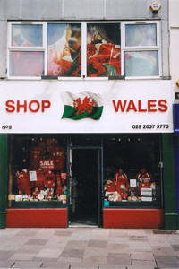  A shop in Cardiff, Wales, entices visitors with local souvenirs. Photo courtesy of Sharon Whitley Larsen. 