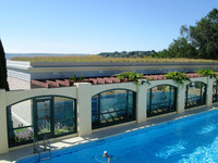 The green roof over the spa at Digby Pines in Nova Scotia provides sound and heat insulation and improves air quality. Photo courtesy of Victor Block.