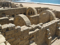  Roman ruins abound in Caesarea, Israel. Photo courtesy of Barbara Selwitz. 