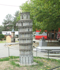  The Mini-Uni Exposition in Ostrava, Czech Republic, offers miniature replicas of world landmarks, such as the Leaning Tower of Pisa. Photo courtesy of Victor Blocki. 