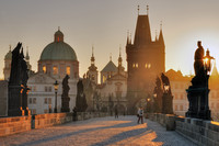 .The Charles Bridge over the Vltava River in Prague was named for King Charles IV, who began its construction in 1357. Photo courtesy of Victor Block.
