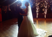 Along with their many wedding guests, Jessica and Cesar Ramirez celebrated and danced until sunrise after their Monterrey, Mexico, wedding. Photo courtesy of Athena Lucero.