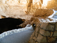 A visitor exits Carlsbad Caverns in New Mexico after a long ascent. Photo courtesy of Steve Bergsman.