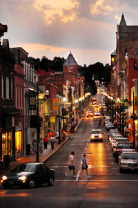  The Victorian facades in Staunton, Virginia, are occupied by galleries, restaurants and boutiques. Photo courtesy of Visit Staunton. 