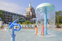  Pool and spa play for all ages is popular at the Omni Homestead Resort in Bath County, Virginia. Photo courtesy of Bath Tourism. 