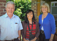  Jim Wight and Rosie Page, with the author [center], are the son and daughter of James Alfred Wight, alias "James Herriot." Photo courtesy of Athena Lucero. 