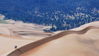  Hikers tackle the dunes at Great Sand Dunes National Park in Colorado. Photo courtesy of Victor Block. 